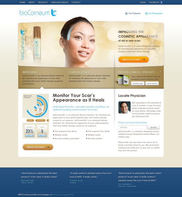 bioCorneum Website