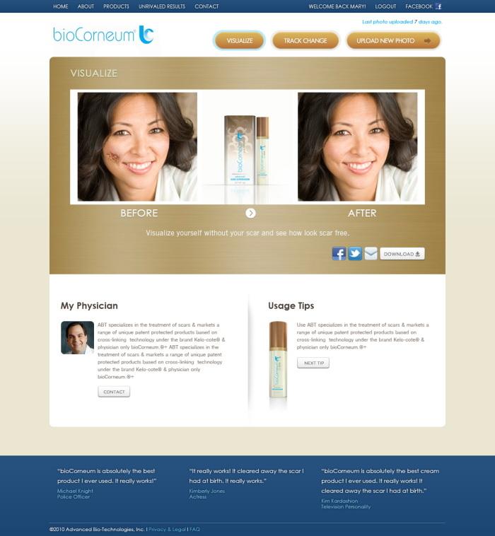 bioCorneum Website - Image 1